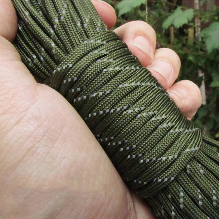 Reflective Paracord Military 7 Strand 4mm 550 Tactical Parachute Cord Camping Tent Lanyard DIY Bracelet Weaving Rope Beauty World Shop