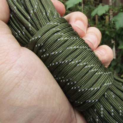 Reflective Paracord Military 7 Strand 4mm 550 Tactical Parachute Cord Camping Tent Lanyard DIY Bracelet Weaving Rope Beauty World Shop