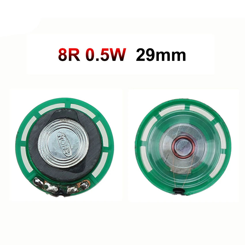 JCD 2PCS 8 Ohm 0.25W 0.5W 16/32Ohm Horn Loudspeaker 8R 16R 32R 20mm 21mm 23mm 27mm 29mm 36mm 40mm Diameter Loud Speaker