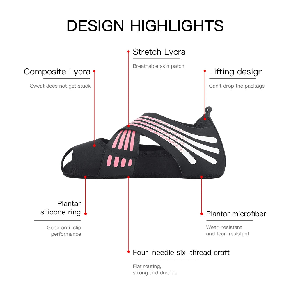 Kyncilor Professional Non-slip Gym Yoga Shoes Flat Soft Anti-slip Sole Ballet Fitness Dance Shoes Pilates Yoga Shoes Socks Beauty World Shop