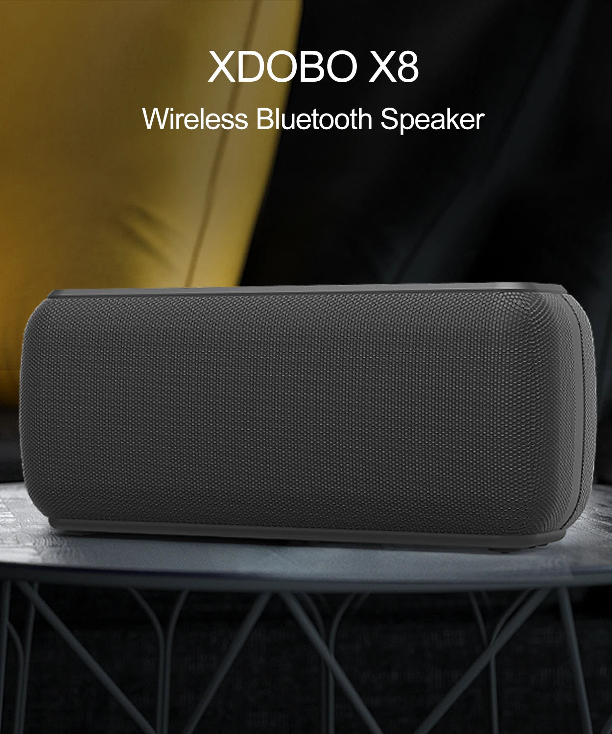 XDOBO X8 Portable 60W Bluetooth-Compatible Speakers 6600mAh Wireless Bass With Subwoofer Sound Box IPX5 Waterproof TWS Boombox