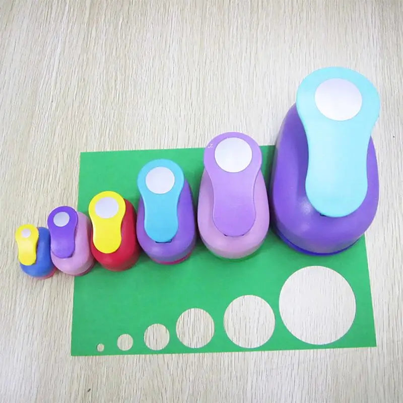 1PCS(5cm,3.8cm,2.5cm) Round shape craft punch set children manual DIY hole punches cortador de papel de scrapbook Circle punch Beauty World Shop