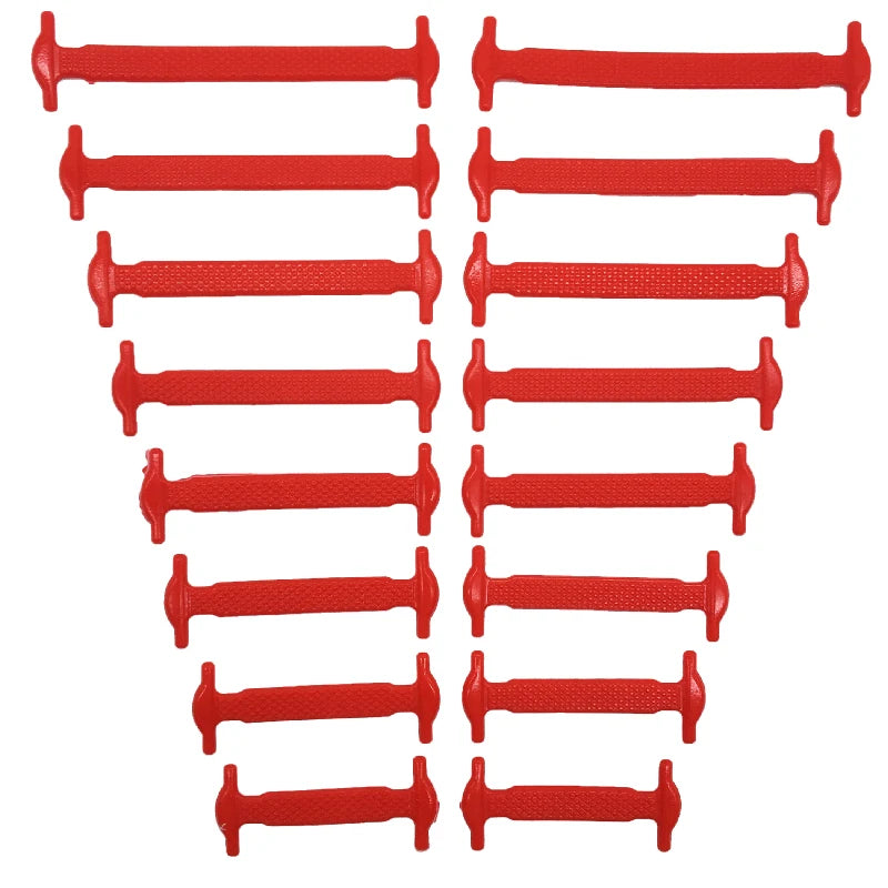 16pcs/lot Silicone Shoelaces No Tie Shoelaces 12 colors Elastic Lace Shoelace Creative Lazy Silicone Laces Rubber Lace Beauty World Shop