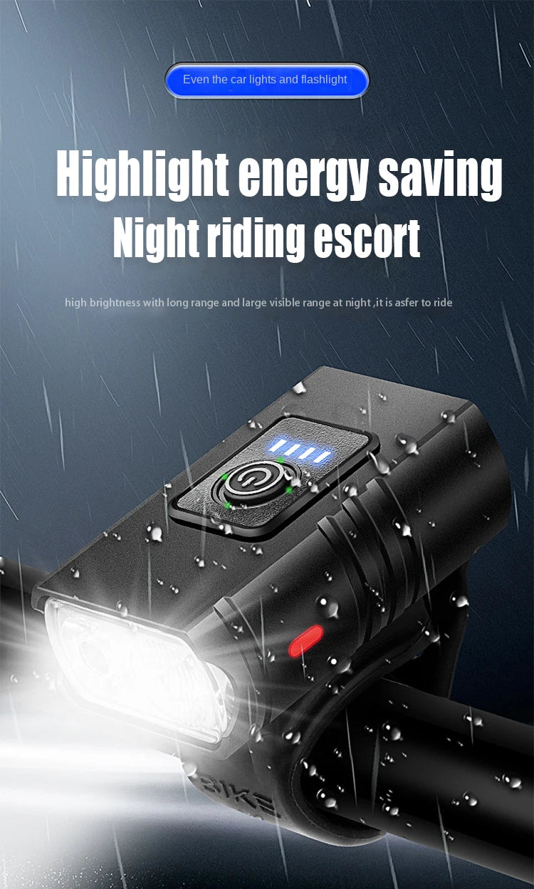 T6 LED Bike Light USB Rechargeable Bicycle Lights Front 6 Modes MTB Flashlight Bicycle Headlight for Cycling Bicycle Front Lamp Beauty World Shop