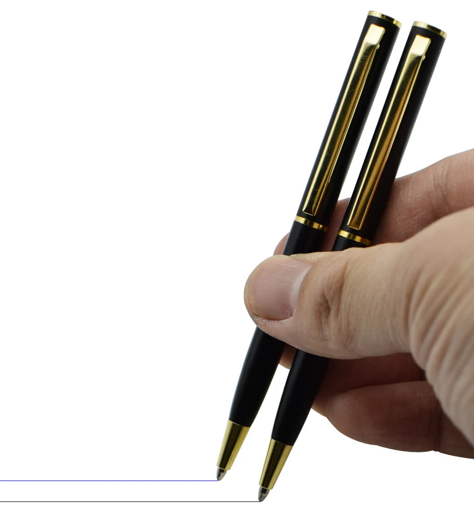 Mini Rotating Pocket-size Ballpoint Pen Metal Material 0.7mm Black Blue Ink Refill Ballpen Office School Supplies Stationery Beauty World Shop