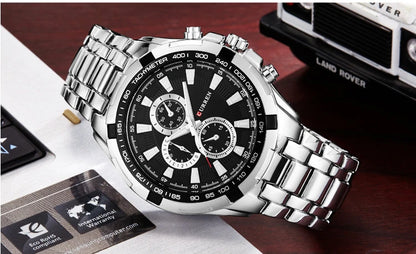 CURREN 8023 Quartz Watch Men Waterproof Sport Military Watches Mens Business Stainless Steel Wristwatch Male Clock reloj hombre Beauty World Shop