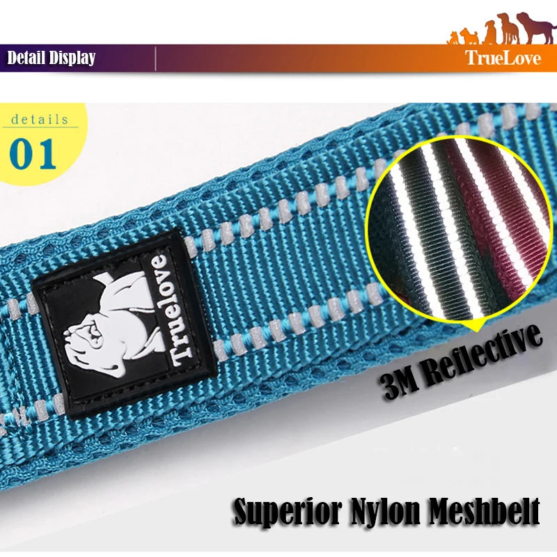 Truelove Soft Dog Pet Leash in Harness and Collar Reflective Nylon Cat Mesh Walking Training 11 Color Length 110cm TLL2111 Beauty World Shop