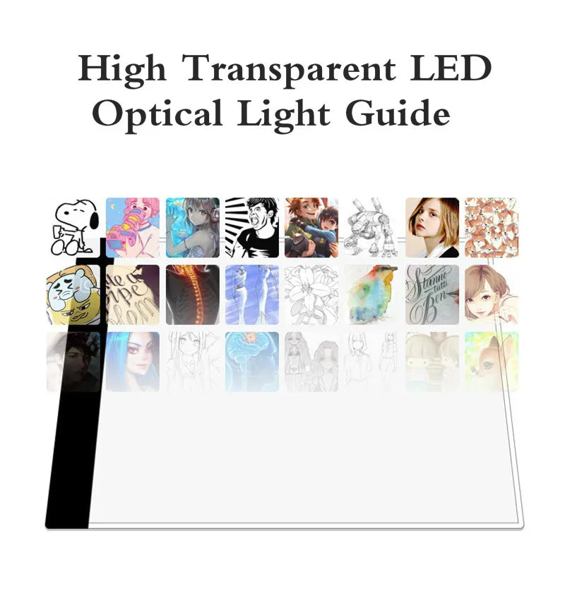A4 Level Dimmable Led Drawing Copy Pad Board Children's Toy Painting Educational Kids Grow Playmates Creative Gifts For Children Beauty Fashion