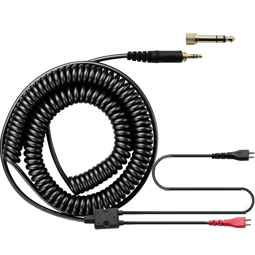 Poyatu Spring Relief Coiled Headphone Cables for Sennheiser HD25 HD25-1 HD25-1 II HD25-C HD25-13 HD 25 Replacement Cable Cords