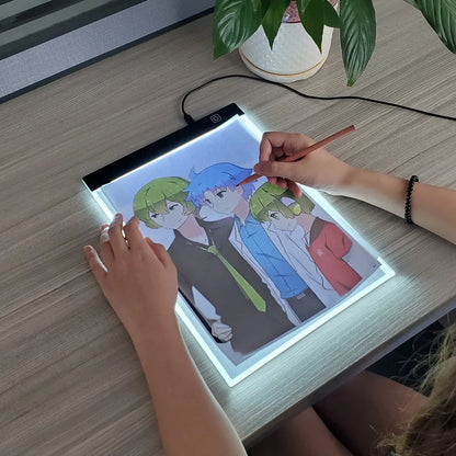 A4 Level Dimmable Led Drawing Copy Pad Board Children's Toy Painting Educational Kids Grow Playmates Creative Gifts For Children Beauty Fashion