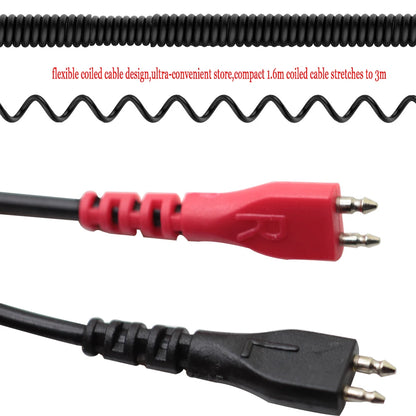 Poyatu Spring Relief Coiled Headphone Cables for Sennheiser HD25 HD25-1 HD25-1 II HD25-C HD25-13 HD 25 Replacement Cable Cords