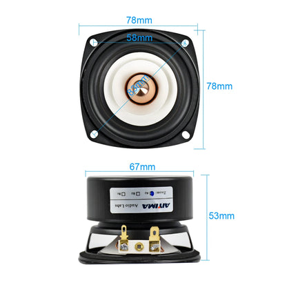 AIYIMA 2Pcs 3 Inch Full Range Speakers 4 8 Ohm 15W Loudspeaker Bass Midrange Sound Speaker For Home Amplifier Audio