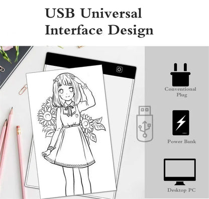 A4 Level Dimmable Led Drawing Copy Pad Board Children's Toy Painting Educational Kids Grow Playmates Creative Gifts For Children Beauty Fashion