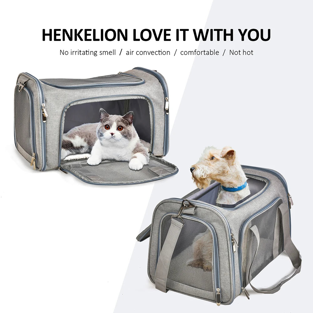 Dog Carrier Bag Soft Side Backpack Cat Pet Carriers Dog Travel Bags Airline Approved Transport For Small Dogs Cats Outgoing Beauty World Shop