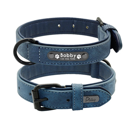 Leather Dog Collar Leash Set Personalized Customized Dogs Collars 2 Layer Leather Dog Leash For Small Medium Large Dogs Pitbull Beauty World Shop