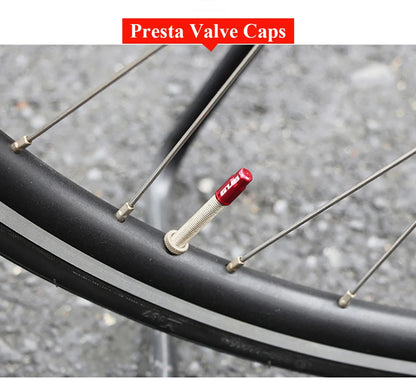 2pcs GUB Aluminum CNC Bicycle Tire Valve Cap MTB Road Bike Tube Tyre Gas Nozzle Cover for AV FV Schrader Presta Valve Dustproof Beauty World Shop