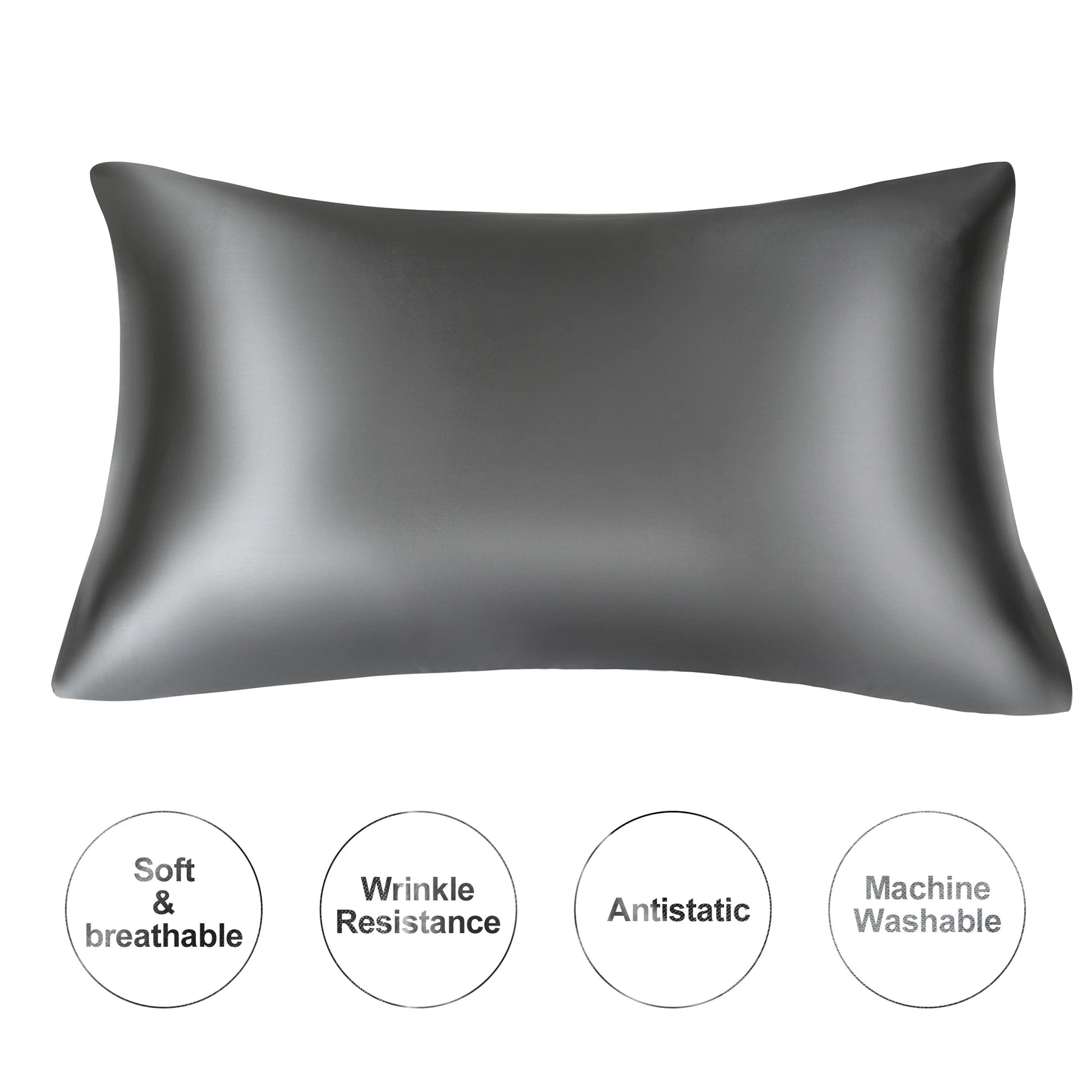 JuwenSilk silky stain pillowcase silky pillowcase natural silk pillowcase mulberry silk pillow case standard queen k Beauty World Shop