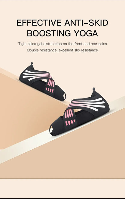 Kyncilor Professional Non-slip Gym Yoga Shoes Flat Soft Anti-slip Sole Ballet Fitness Dance Shoes Pilates Yoga Shoes Socks Beauty World Shop