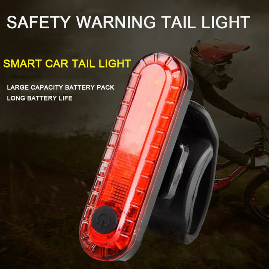 Bicycle Rear Lights USB Rechargeable Bike Tail Light Cycling Taillights Flashing 4 Modes for Night Riding Bike Light Back Lamp Beauty World Shop