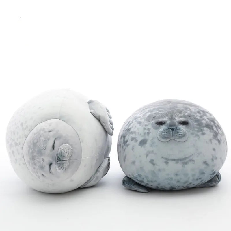 Angry Blob Seal Pillow Chubby 3D Novelty Sea Lion Doll Plush Stuffed Toy Baby Sleeping Throw Pillow Gifts for Kids Girls Beauty World Shop