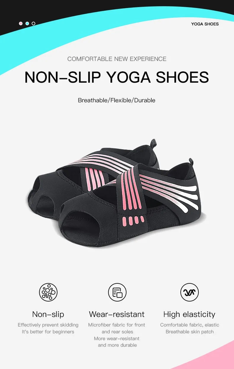 Kyncilor Professional Non-slip Gym Yoga Shoes Flat Soft Anti-slip Sole Ballet Fitness Dance Shoes Pilates Yoga Shoes Socks Beauty World Shop