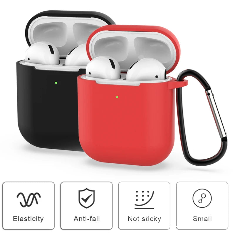 Case for Apple Airpods silicone Protective Bluetooth Earphone Cover Case for Apple Airpods Case 1&2 Shockproof Sleeve