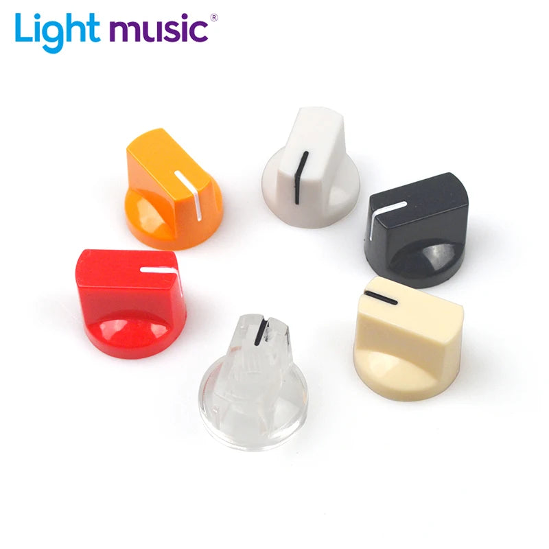 6Pcs Multi Color Flet Head Guitar Pedal Knob Electric Guitar Pot Potentiometer Knobs Guitar Accessories Beauty World Shop