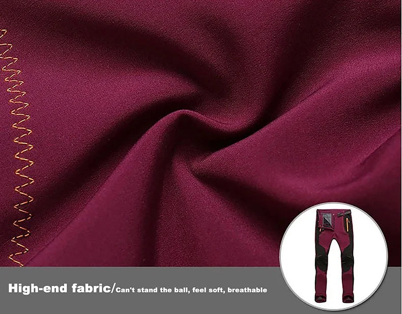 LNGXO Thick Warm Fleece Hiking Pants Men Winter Waterproof Windproof Outdoor Soft Shell Rain Trousers Trekking Camping Ski Pants Beauty World Shop