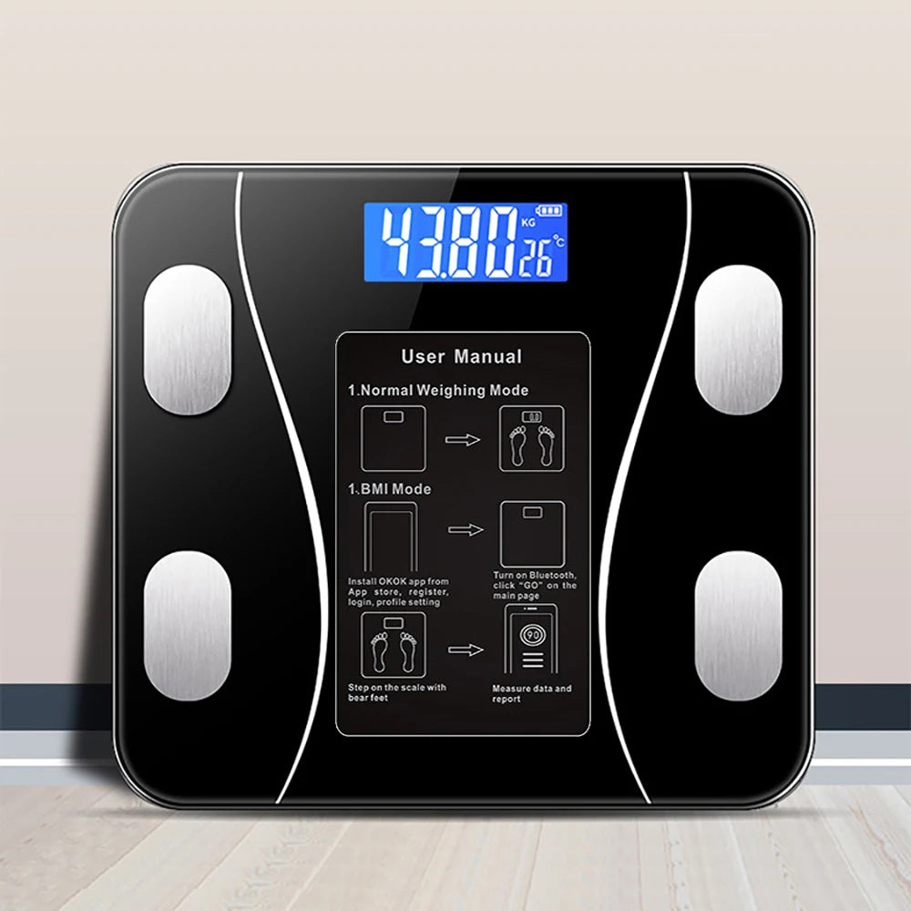 Body Fat Scale Smart Wireless Digital Bathroom Weight Scale Body Composition Analyzer With Smartphone App Bluetooth-compatible Beauty World Shop