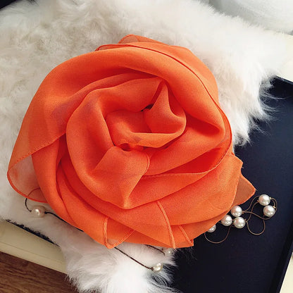 Fashion Four Seasons Women Plain Color Thin Soft Beach Thin Silky Georgette Scarf Shawls Long Wraps Beach Sunscreen Hijab Beauty World Shop