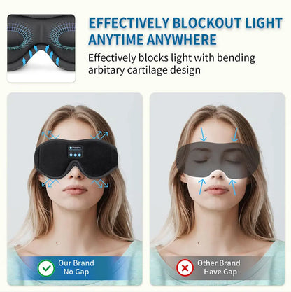 Mask For Sleep Headphones Bluetooth 3D Eye Mask Music Play Sleeping Headphones with Built-in HD Speaker Beauty World Shop