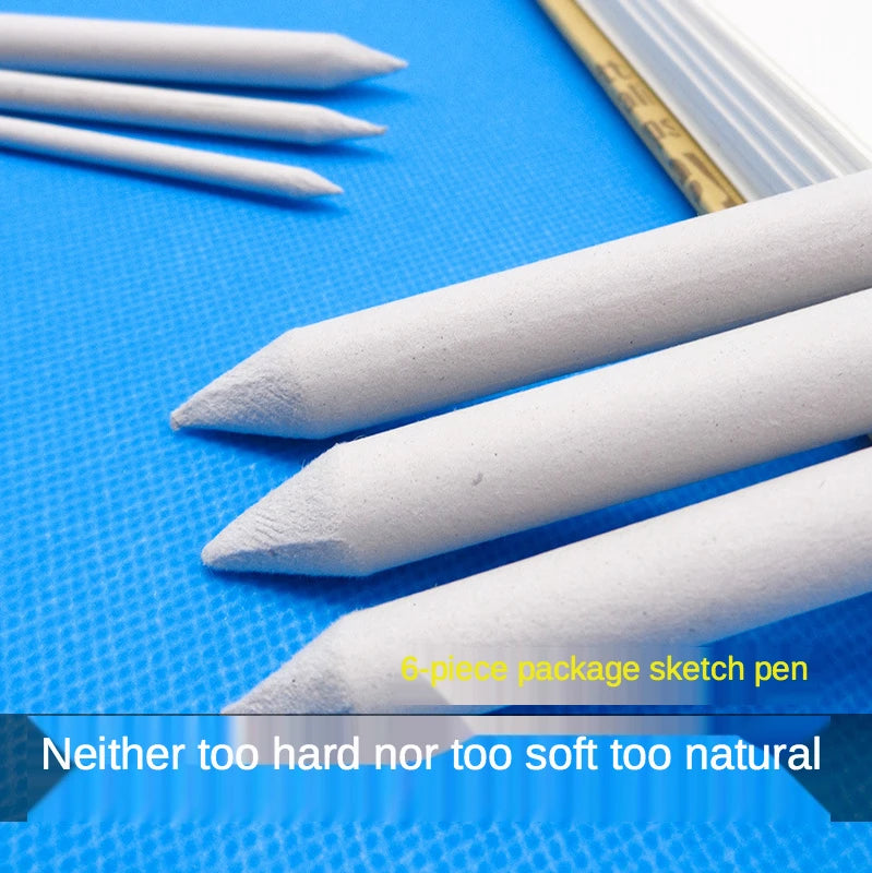 3/6pcs/set Blending Smudge Stump Stick Tortillon Sketch Art White Drawing Charcoal Sketcking Tool Rice Paper Pen Artist Supplies Beauty World Shop