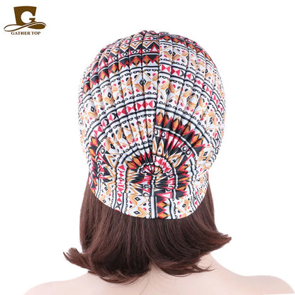 New Knotted Ruffle Turban Ladies Soft Headscarf Casual Streetwear Female Muslim Hijab Indian Hats Cancer Chemo Cap Turbante Beauty World Shop
