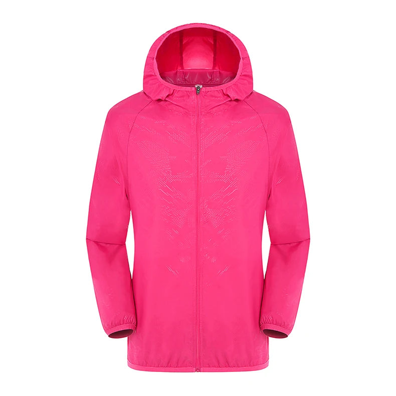 LNGXO Hiking Waterproof Jacket Women Men Camping Running Sun-Protective Windbreaker Quick Dry Outdoor Sport Rain Coat Unisex Beauty World Shop