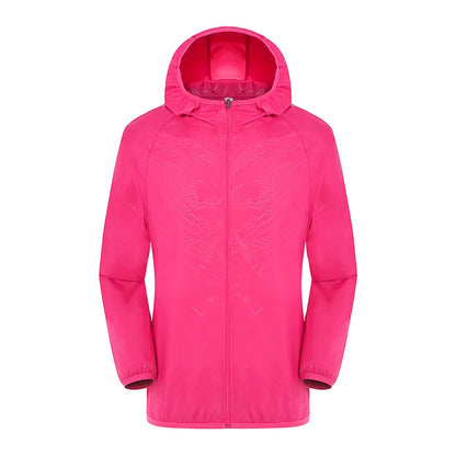 LNGXO Hiking Waterproof Jacket Women Men Camping Running Sun-Protective Windbreaker Quick Dry Outdoor Sport Rain Coat Unisex Beauty World Shop