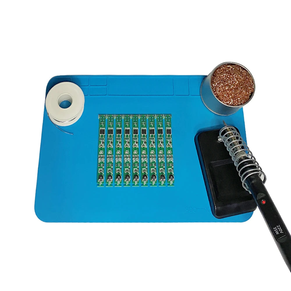 Soldering Mat ESD Antistatic Heat Resistant Insulation Work Mat Soldering Station Kit Silicone Repair Pad Maintenance Platform Beauty World Shop