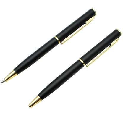 Mini Rotating Pocket-size Ballpoint Pen Metal Material 0.7mm Black Blue Ink Refill Ballpen Office School Supplies Stationery Beauty World Shop