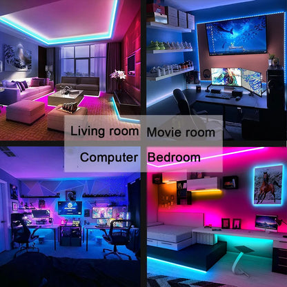 Tape Bluetooth USB LED Strip Light 5050 SMD 5V USB RGB Lights Flexible LED Lamp Tape Ribbon RGB Self-adhesive TV Desktop Diode Beauty World Shop