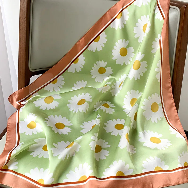 Fashion Scarves for Women Shawl Print Silk Satin Hijab Scarf Female Bandana 70*70cm Luxury Brand Square Shawls Scarfs For Ladies Beauty World Shop