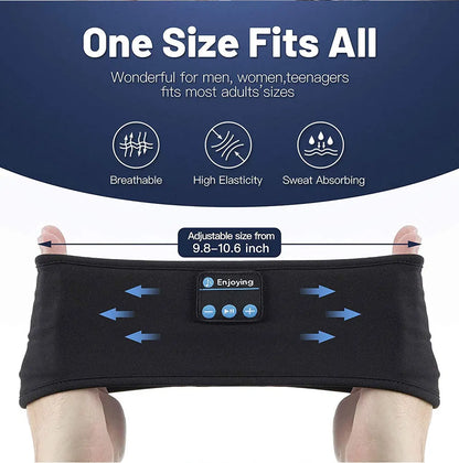 Sleep Eye Mask with Bluetooth 5.0 Headphones Soft Elastic Comfortable Headband ASMR Sleeping  Band 10H Music Beauty World Shop