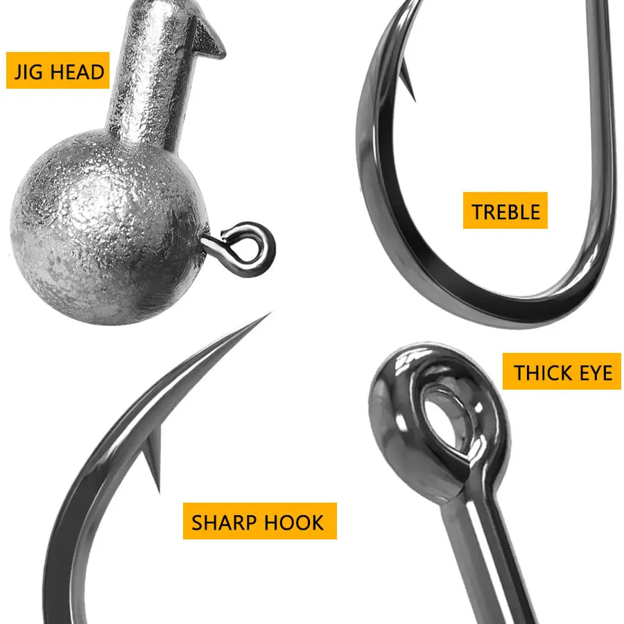 JYJ 1g 2g 3g 4g 5g 10g 20g 22g 25g 28g crank Jig head hook fishing hook head Jig lure hard bait soft worm jig hook for fishing Beauty World Shop
