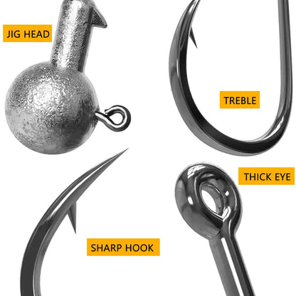JYJ 1g 2g 3g 4g 5g 10g 20g 22g 25g 28g crank Jig head hook fishing hook head Jig lure hard bait soft worm jig hook for fishing Beauty World Shop
