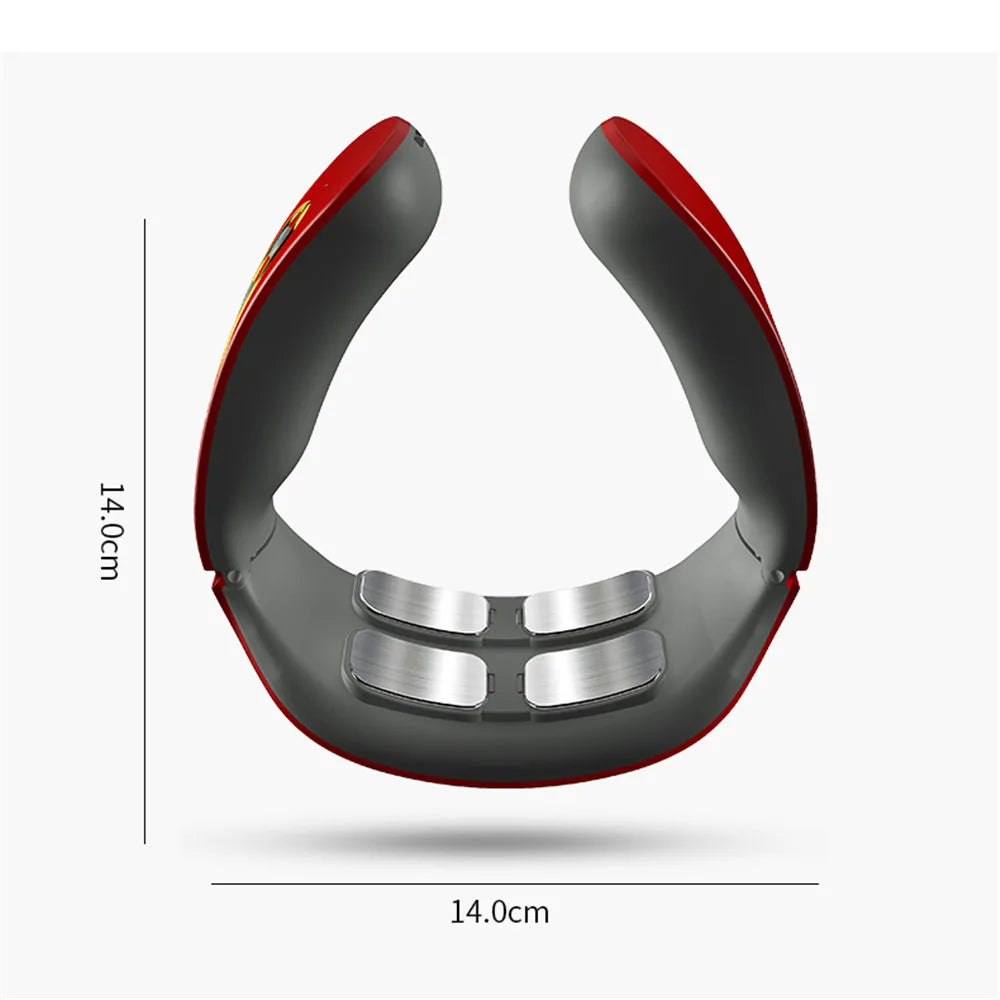 Electric Neck and Shoulder Pulse Massager 6 Mode 9 Levels Adjustable Cervical Vertebra Relax Pain Relief Kneading Machine Beauty World Shop