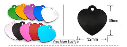 Random Mix 100pcs Aluminum Blank ID Tag Personalized Pet Dog Cat Name Plates Custom Pendant Engravable Ornament Accessories