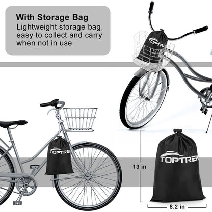 Toptrek Bike Cover 210D Oxford Outdoor Storage Waterproof & Anti-UV Bicycle Cover with Waterproof Membrane for Two Bicycles Beauty World Shop