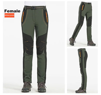 LNGXO Thick Warm Fleece Hiking Pants Men Winter Waterproof Windproof Outdoor Soft Shell Rain Trousers Trekking Camping Ski Pants Beauty World Shop