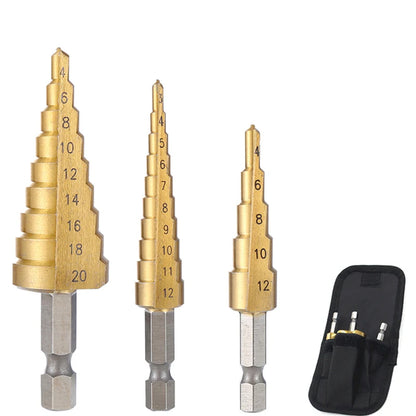4-32 mm 4-20 mm HSS Titanium Coated Step Drill Bit High Speed Steel Metal Wood Hole Cutter Cone Drilling Tool Beauty World Shop