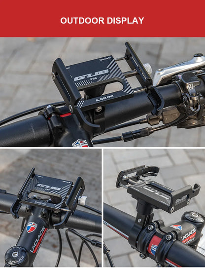 GUB Aluminum Bicycle Phone Holder Metal Bike Cell Mobile iPhone Stand for Motorcycle Scooter Handlebar Bike Headsets Stem Mount Beauty World Shop
