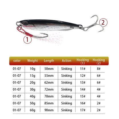 2021 Japen Metal Cast Jig Spoon 10/15/20/30/40/50g Shore Casting Jigging Fish Sea Bass Fishing Lure Artificial Bait Tackle Beauty World Shop