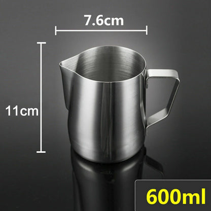 100/350/600ml Milk Jugs Fashion Stainless Steel Milk Craft Milk Frothing Pitcher Coffee Latte Frothing Art Jug Pitcher Mug Cup Beauty World Shop